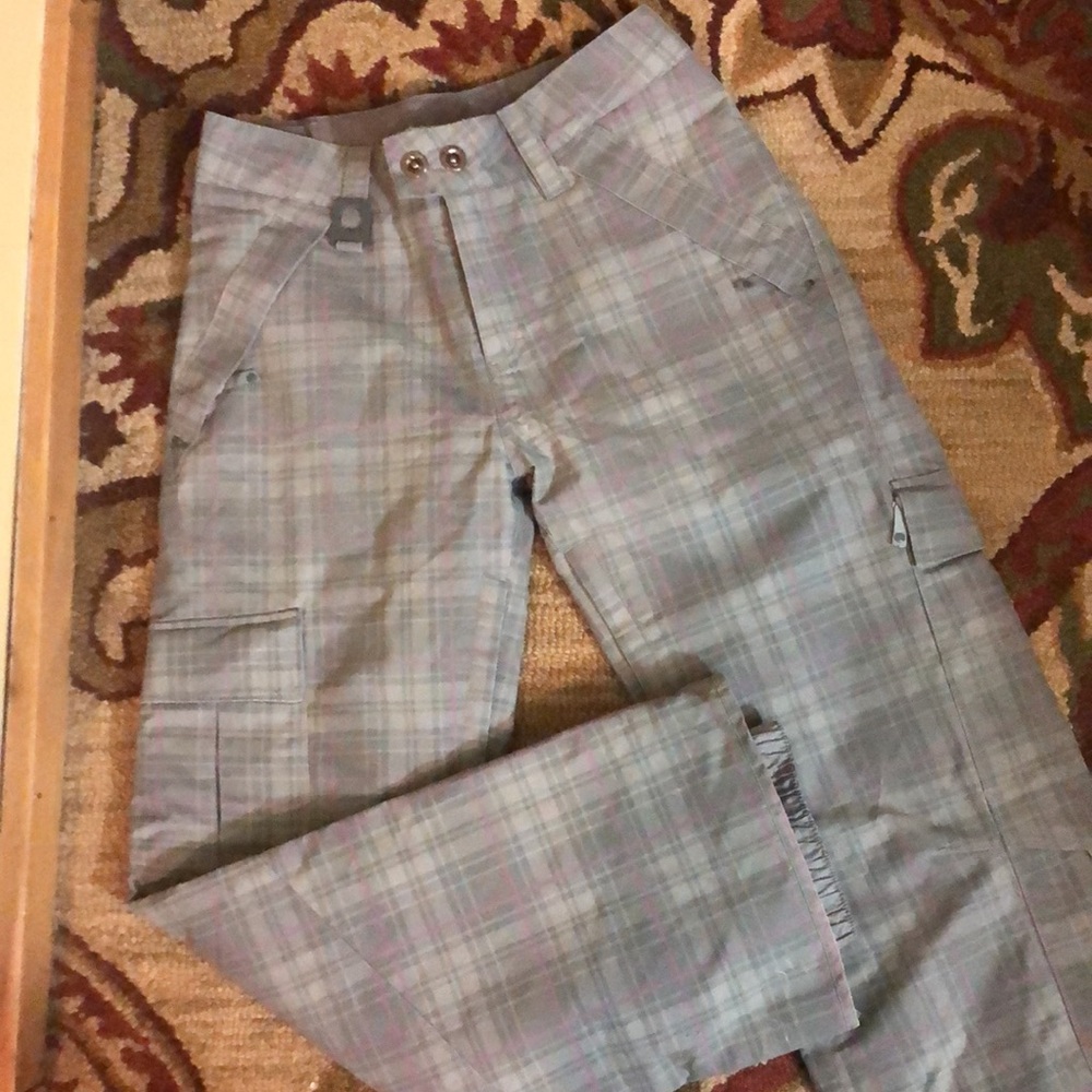 EMPYRE 10,000mm Size Small Snow Ski Snowpants Plaid Gray Purple $159 NEW - Picture 5 of 16